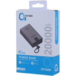 پاور بانک فست شارژ اکسیژن OX-160 PD 22.5W ظرفیت 20000 میلی آمپر ساعت