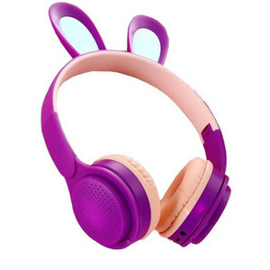 هدست بلوتوث طرح خرگوشی مدل KT-57 | هدست فانتزی با نورپردازی RGB
