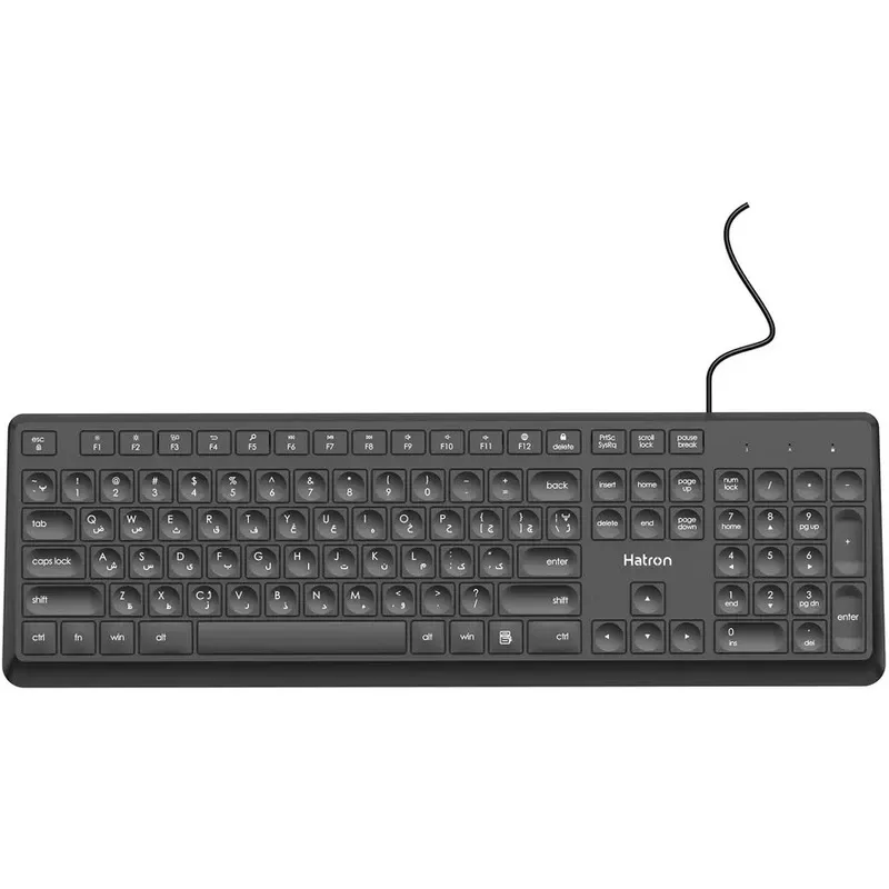 کیبورد هترون HK190 USB Wired Keyboard