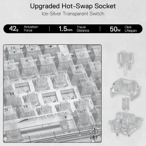 کیبورد بی سیم مکانیکال گیمینگ ردراگون ELF PRO K649 CT