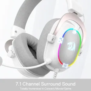هدست گیمینگ ردراگون ZEUS-X H510 White RGB