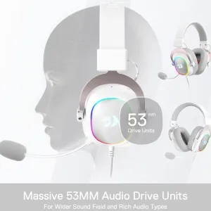 هدست گیمینگ ردراگون ZEUS-X H510 White RGB
