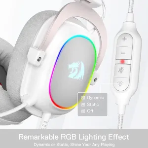 هدست گیمینگ ردراگون ZEUS-X H510 White RGB