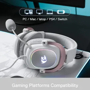 هدست گیمینگ ردراگون ZEUS-X H510 White RGB