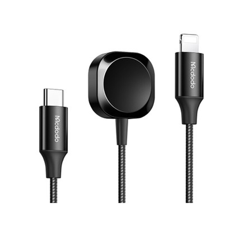 کابل شارژ لایتنینگ 18 وات و شارژر بی سیم اپل واچ مک دودو Mcdodo 2 In 1 Wireless Charger Apple Watch &amp; Phone CH-2980