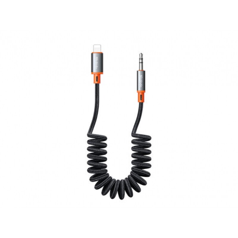 کابل فنری تبدیل لایتنینگ به جک 3.5 میلیمتری مک دودو با طول 1.8متر McDoDo CA-0890 Lightning To DC3.5mm Audio Converter, Castle series
