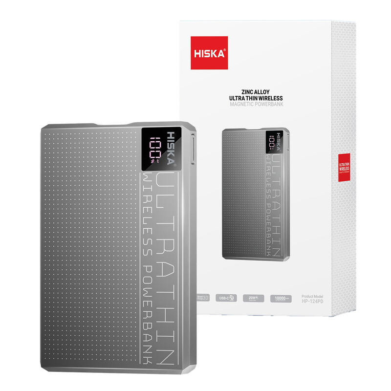 پاوربانک هیسکا HISKA مدل HP-124PD ظرفیت 10000 میلی آمپر ساعت