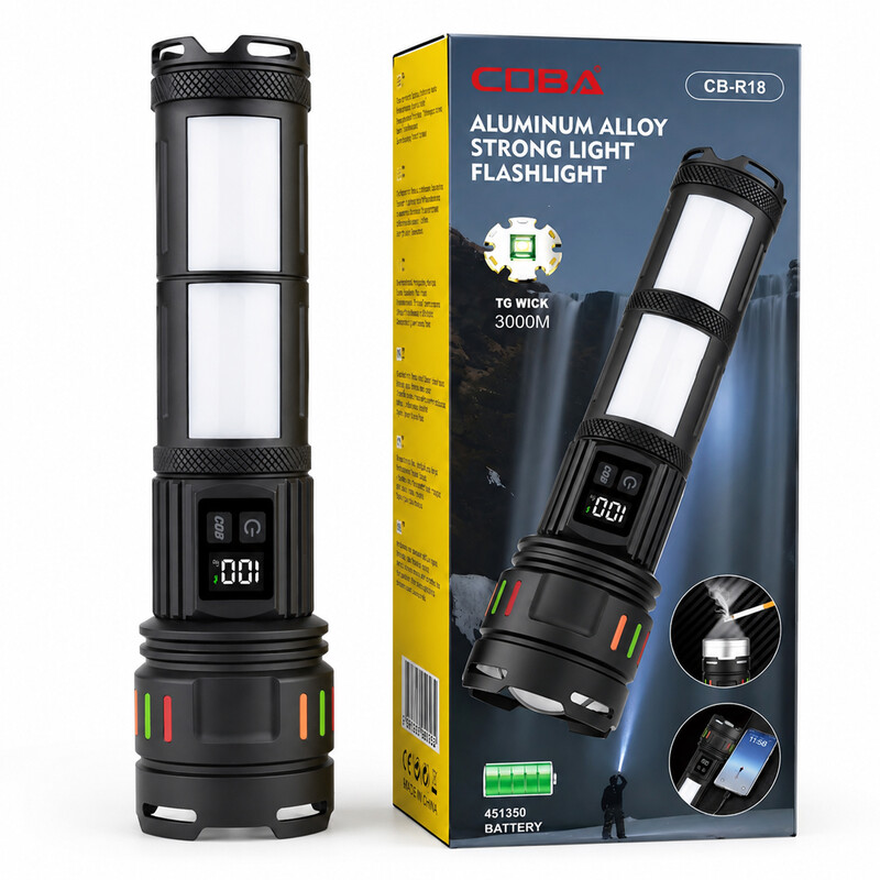 چراغ قوه حرفه‌ای COBA مدل CB-R18 با قابلیت پاوربانک اضطراری