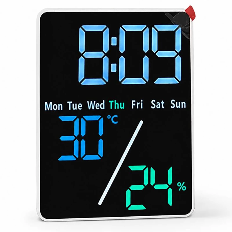 ساعت دیجیتال LED رومیزی مدل 5508 با نمایش دما و رطوبت