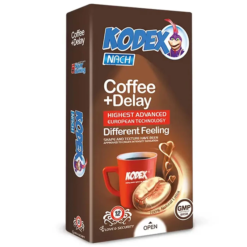 کاندوم کدکس Kodex مدل Coffee بسته 12 عددی