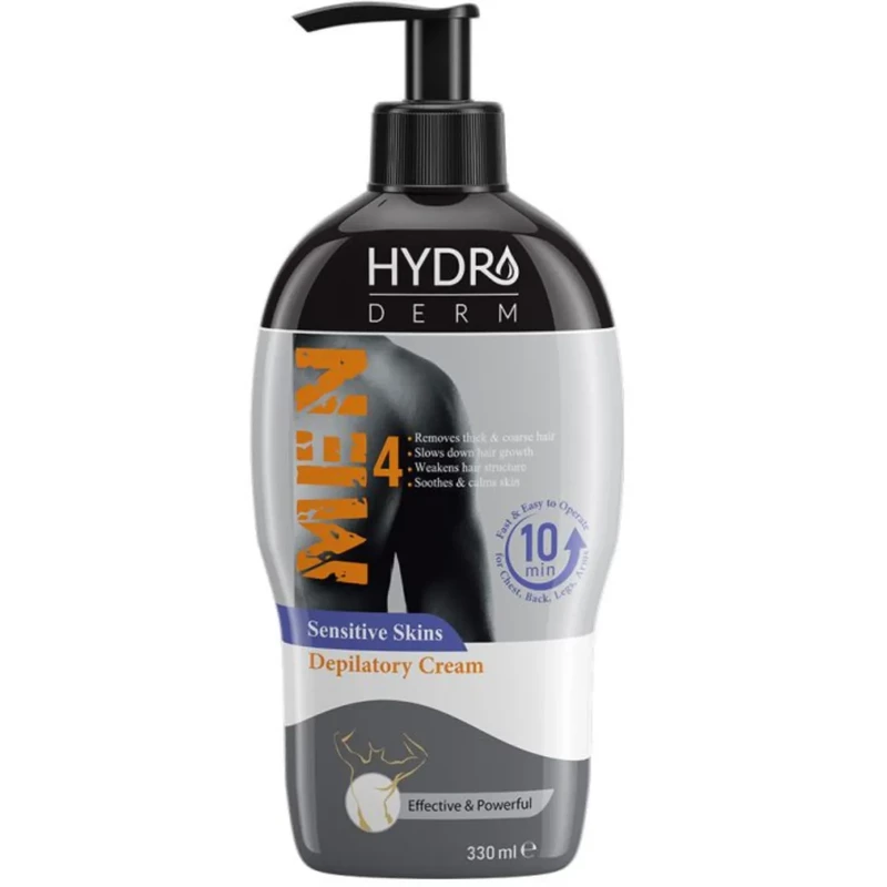 کرم موبر بدن آقایان هیدرودرم hydroderm مناسب پوست حساس حجم 330ml