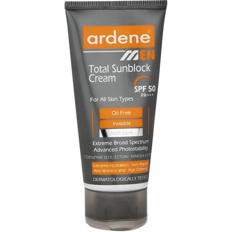 کرم ضد آفتاب آقایان آردن Ardene مدل Oil Free با SPF50 حجم 50 میلی لیتر