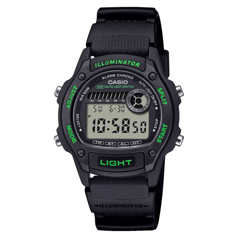 ساعت مچی دیجیتال مردانه کاسیو Casio مدل W-220H-1A3 بند رزینی اسپرت