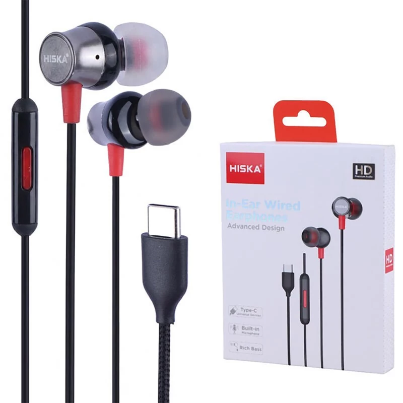 هندزفری سیمی تایپ سی هیسکا HISKA مدل HK-737C