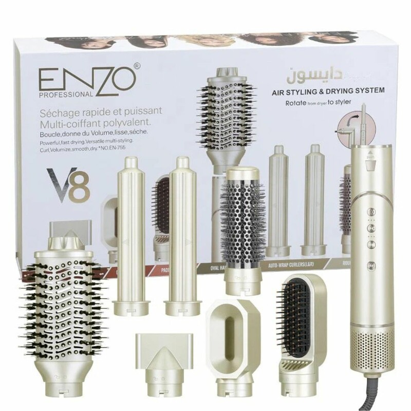 سشوار و حالت دهنده موی چندکاره انزو ENZO Professional مدل  EN-755 V8