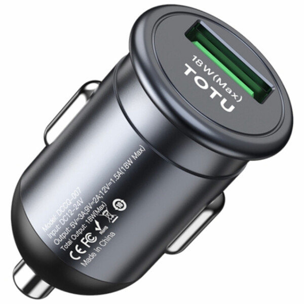 شارژر فندکی توتو TOTUمدل DCCQ-007 توان 18 وات یو اس بی