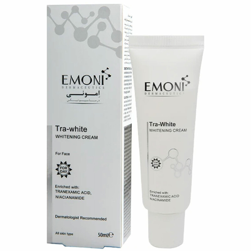 کرم ضد لک روز امونی مدل Tra White حاوی ترانگزامیک اسید مناسب انواع پوست 50ml