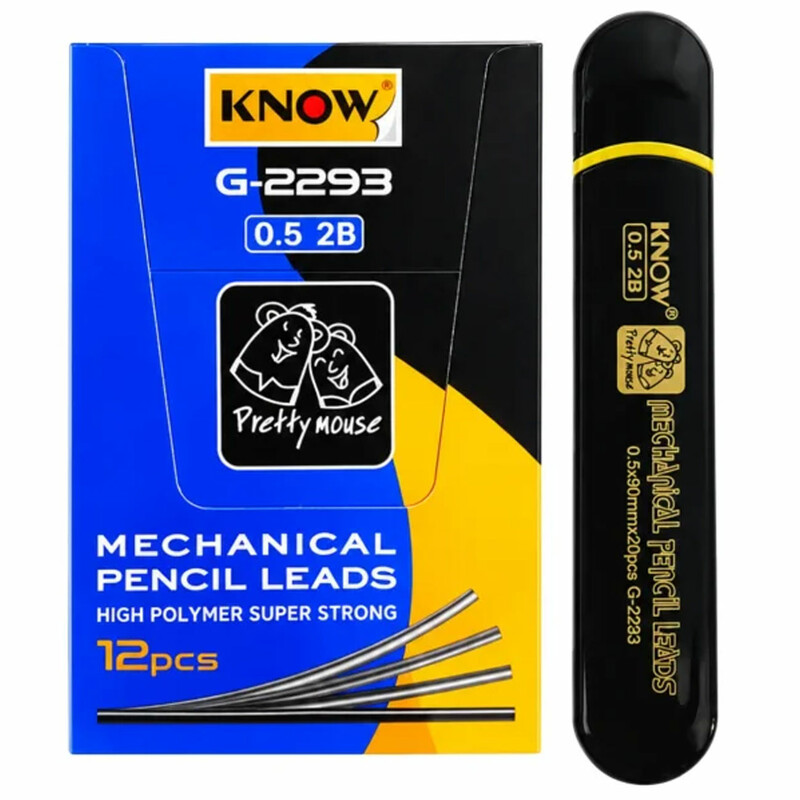 نوک مداد نوکی 0.5 نو KNOW مدل G-2293 کیفیت 2B