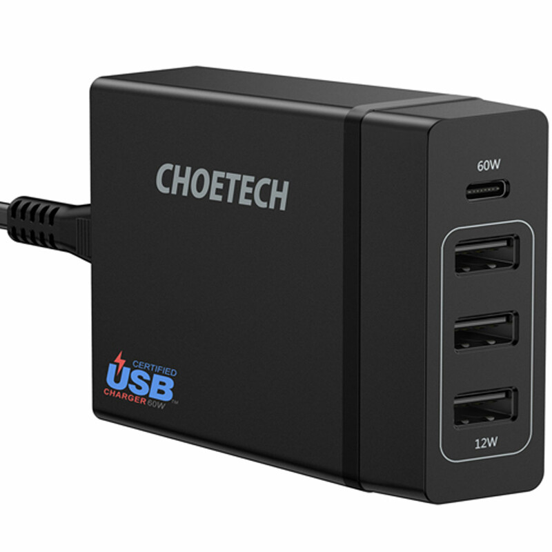 شارژر رومیزی  چویتک Choetech مدل PD72-1C3U توان 72 وات چهار پورت