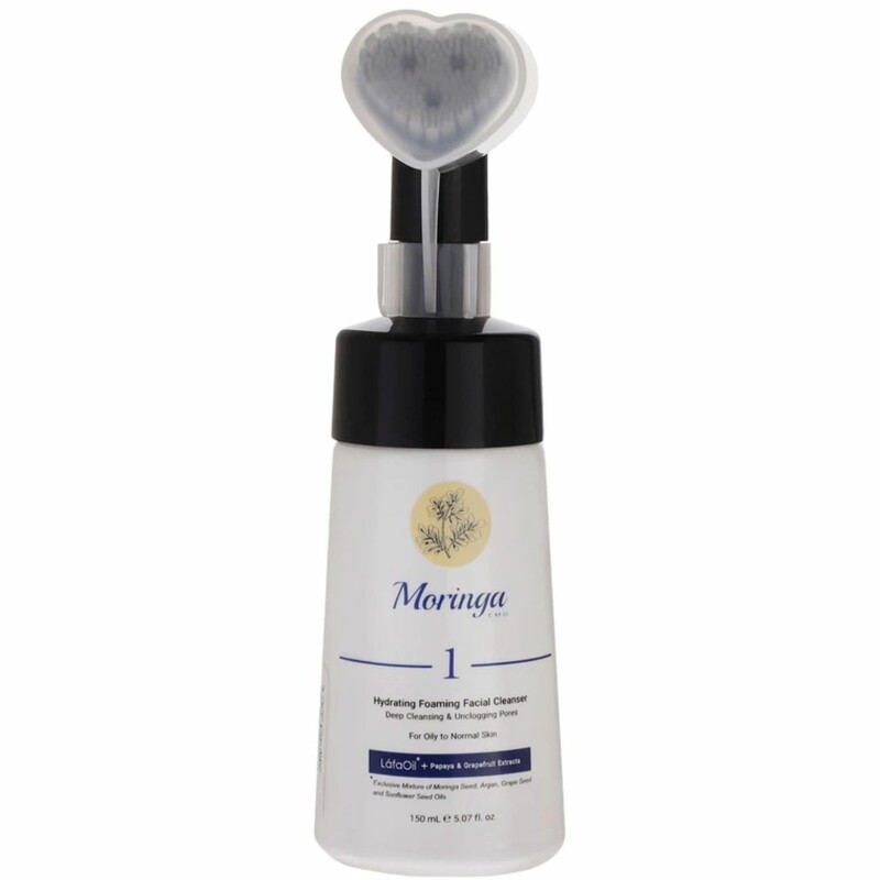 فوم شستشوی صورت آبرسان مورینگا امو مدل 01 مناسب پوست‌های چرب و معمولی 150ml
