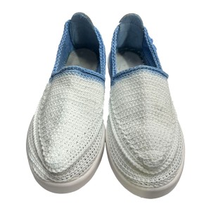 کفش گلیم مردانه مدل ساده – ترکیبی رنگ سفید و آبی