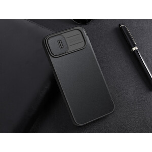 کیف نیلکین Nillkin iPhone 14 Pro Max Qin Pro Plain Leather + Cloth Case
