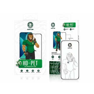 خرید محافظ صفحه نمایش شیشه ای آیفون 14 پلاس گرین Green iPhone 14 Plus 3D HD-Pet Full Glass