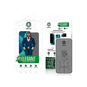 محافظ صفحه نمایش شیشه ای حریم شخصی آیفون 14 پلاس گرین Green iPhone 14 Plus 3D Elegant Privacy Glass