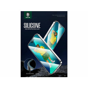 گلس آیفون 14 پلاس گرین Green iphone 14 Plus 3D Silicone Glass GN3DSHD14M