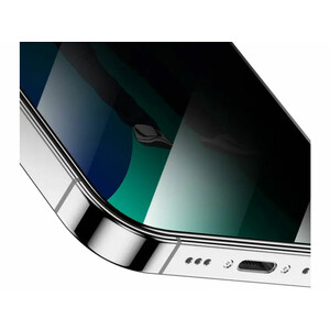 محافظ صفحه نمایش شیشه ای حریم شخصی آیفون 14 پلاس گرین Green iPhone 14 Plus 9H Steve Privacy Anti-Peeping Full Glass