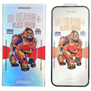 گلس آیفون 13 و آیفون 13 پرو ایربگ‌دار 5 بعدی موکوسون 5D Silicon Plus
