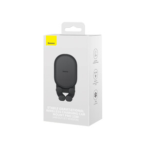 هولدر و شارژر بی سیم داخل خودرو 15 وات بیسوس Baseus Stable Gravitational Wireless Charging Car Mount Pro 15W BS-CM014 SUWX030001