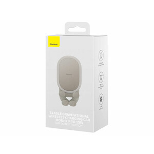 هولدر و شارژر بی سیم داخل خودرو 15 وات بیسوس Baseus Stable Gravitational Wireless Charging Car Mount Pro 15W BS-CM014 SUWX030001