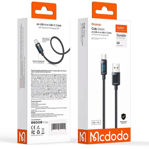 کابل USB شارژ سریع 6 آمپر مکدودو MCDODO مدل CA-033 طول 1.2 متر