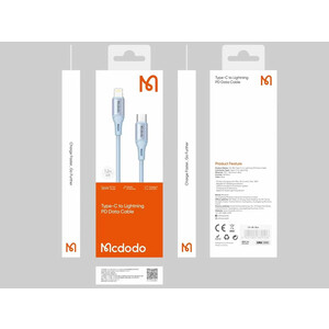 خرید کابل شارژ سریع لایتنینگ به تایپ سی 1.2 متری مک‌دودو Mcdodo Cable 33W CA-186
