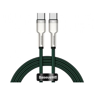 کابل شارژ سریع و انتقال داده تایپ سی به تایپ سی بیسوس Baseus Cafule Series Metal Data Cable Type-C to Type-C 100W 1m CATJK-C06