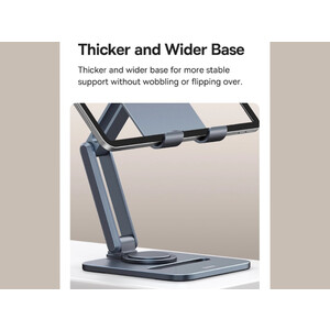هولدر رومیزی تبلت 360 درجه بیسوس Baseus Desktop Biaxial Foldable Metal Tablet Stand Rotatable Version Space Grey BS-HP006A B10431801811-00