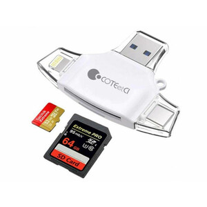 کارت خوان چند سر کوتتسی Coteetci 4IN1 CARD READER(SD/TF) CS5132-BK