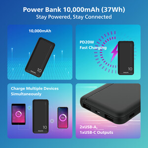 پاور بانک 10000، 20 وات فیلیپس