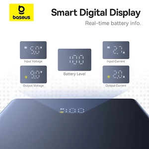 شارژر همراه فست شارژ تایپ سی و یو اس بی  بهمراه کابل دو سر تایپ سی بیسوس