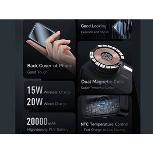 پاور بانک قابل حمل مگنتی 20 وات 20000 مک دودو Mcdodo MC-502 Magnetic Wireless Charging 20000mAh 20W