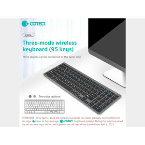خرید کیبورد بی سیم سه حالته کوتتسی Coteetci Three-mode wireless keyboard 84007