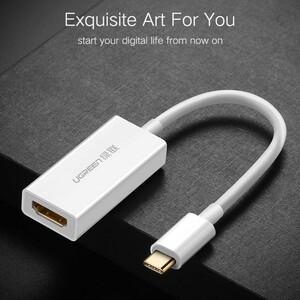 مبدل تایپ سی به اچ دی ام آی یوگرین Ugreen 40273 USB-C To HDMI Adapter 10CM
