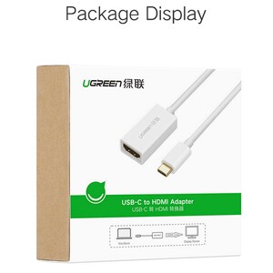 مبدل تایپ سی به اچ دی ام آی یوگرین Ugreen 40273 USB-C To HDMI Adapter 10CM