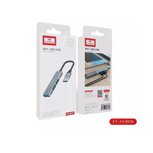 قیمت هاب 3 پورت و تبدیل یو اس بی ارلدام EARLDOM 3port HUB model HUB09