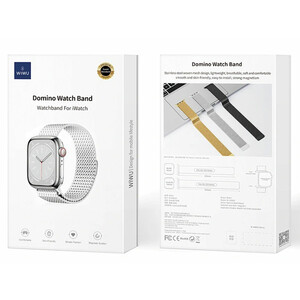خرید بند فلزی اپل واچ 38، 40 و 41 میلی‌متری ویوو WIWU 38/40/41 Stainless steel watch band Wi-WB002