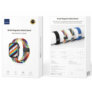 کیفیت بند مگنتی بافته شده اپل واچ 42، 44، 45 و 49 میلی‌متری ویوو WIWU 42/44/45/49 Braided magnetic watch band Wi-WB004