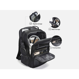 کوبه پشتی چرمی ضد آب یو اس بی دار بنج Bange BG-2602 Men Impaled Leather Waterproof Backpack with USB Port