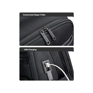 کوبه پشتی چرمی ضد آب یو اس بی دار بنج Bange BG-2602 Men Impaled Leather Waterproof Backpack with USB Port