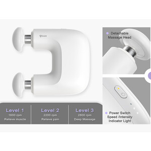 مینی ماساژور تفنگی دو سر شیائومی Aront SX301 Mini Double Head Massage Gun